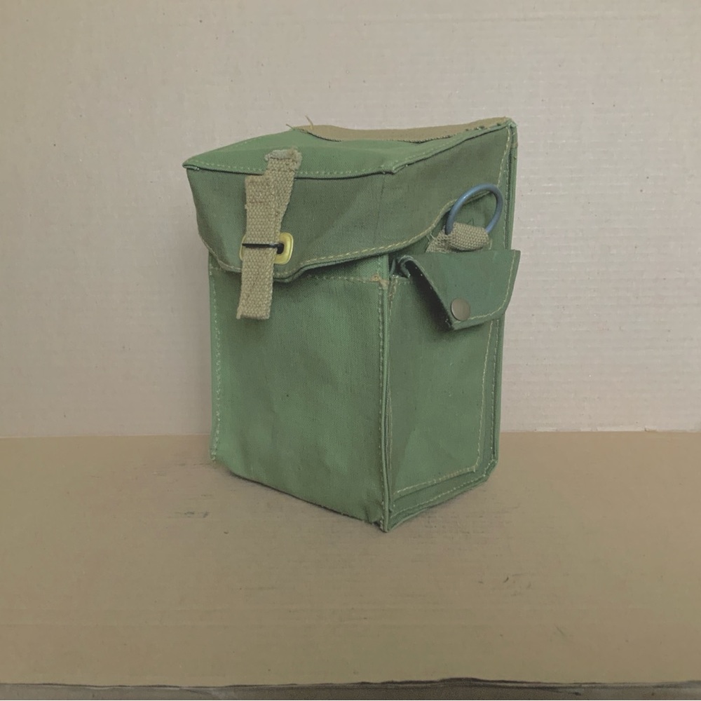 VINTAGE UK, MILITARY LANTERN POUCH. Re-Purposed.